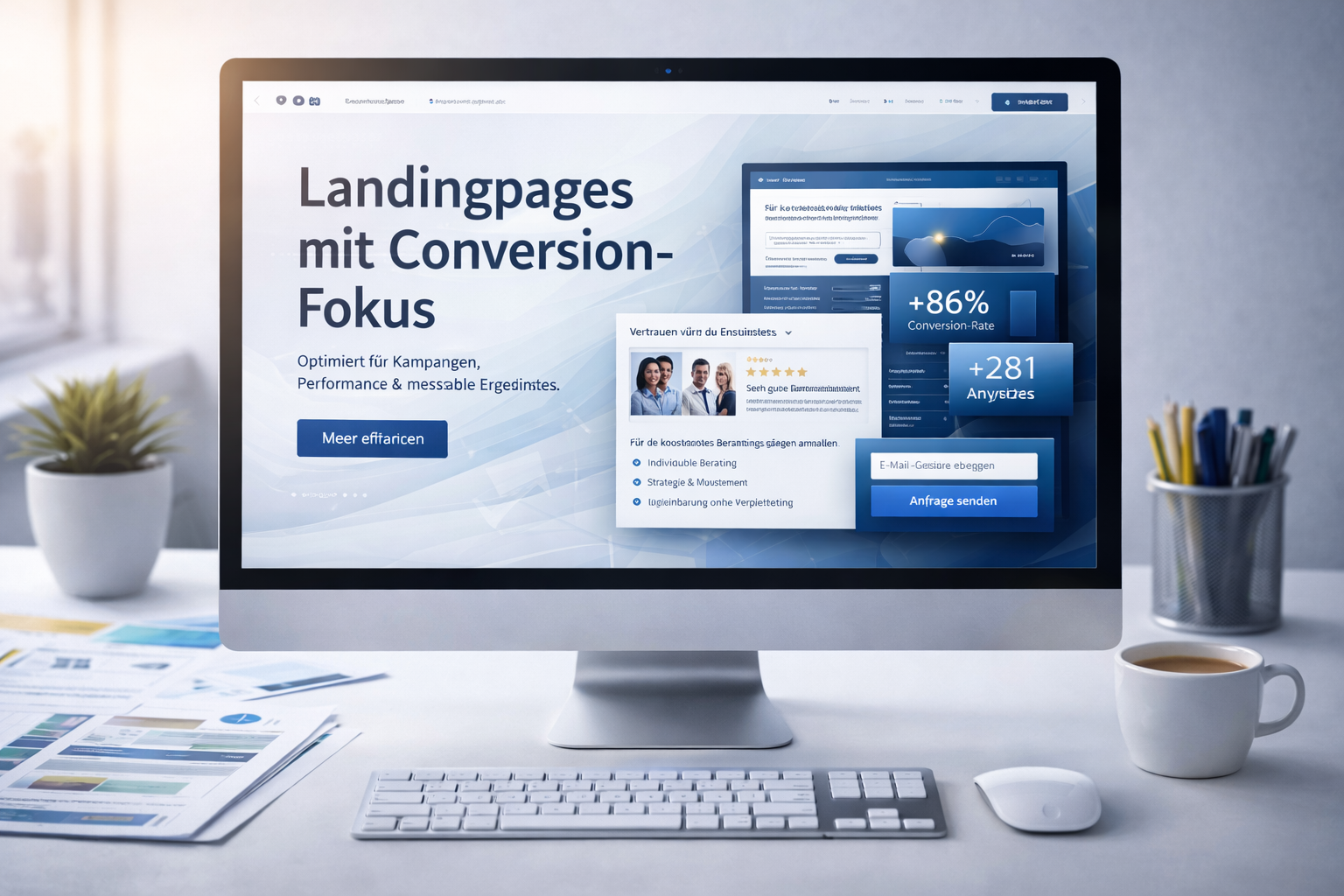 Landingpage Desktop Ansicht